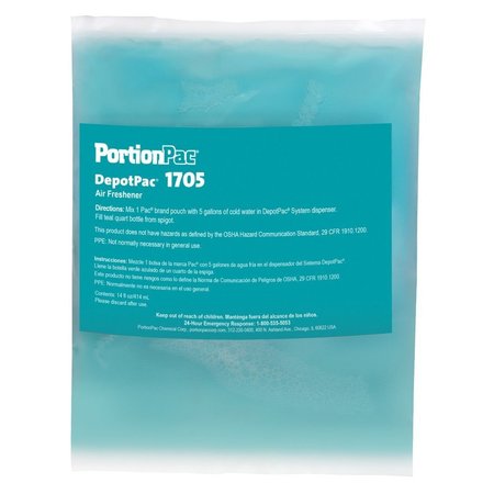 PORTIONPAC AirFreshPac Air Freshener - 36 pouches/Case - Makes 5 GL per pouch 1705-CS36
